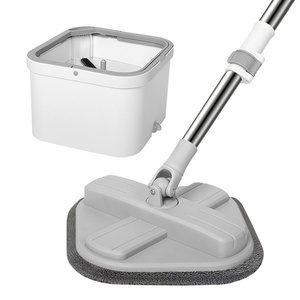 Clean and separate mop for home use no hand washing floor mop set flat mop set  bucket square shape