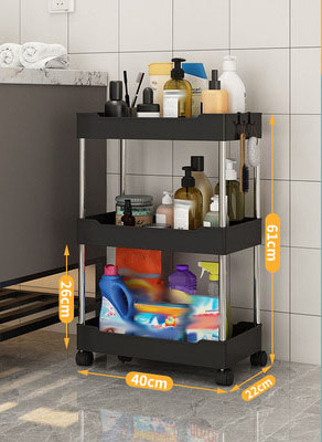 Multilayer Save Space Plastic  Crack Shelf Kitchen Narrow Storage Racks Bathroom Removable Rack  Kitchen Organizer