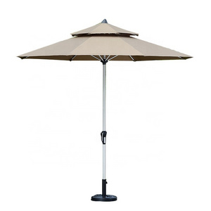 JOY Hot New Garden hotel sun umbrella restaurant cafe aluminum alloy center column umbrella double top outdoor sunshade umbrella