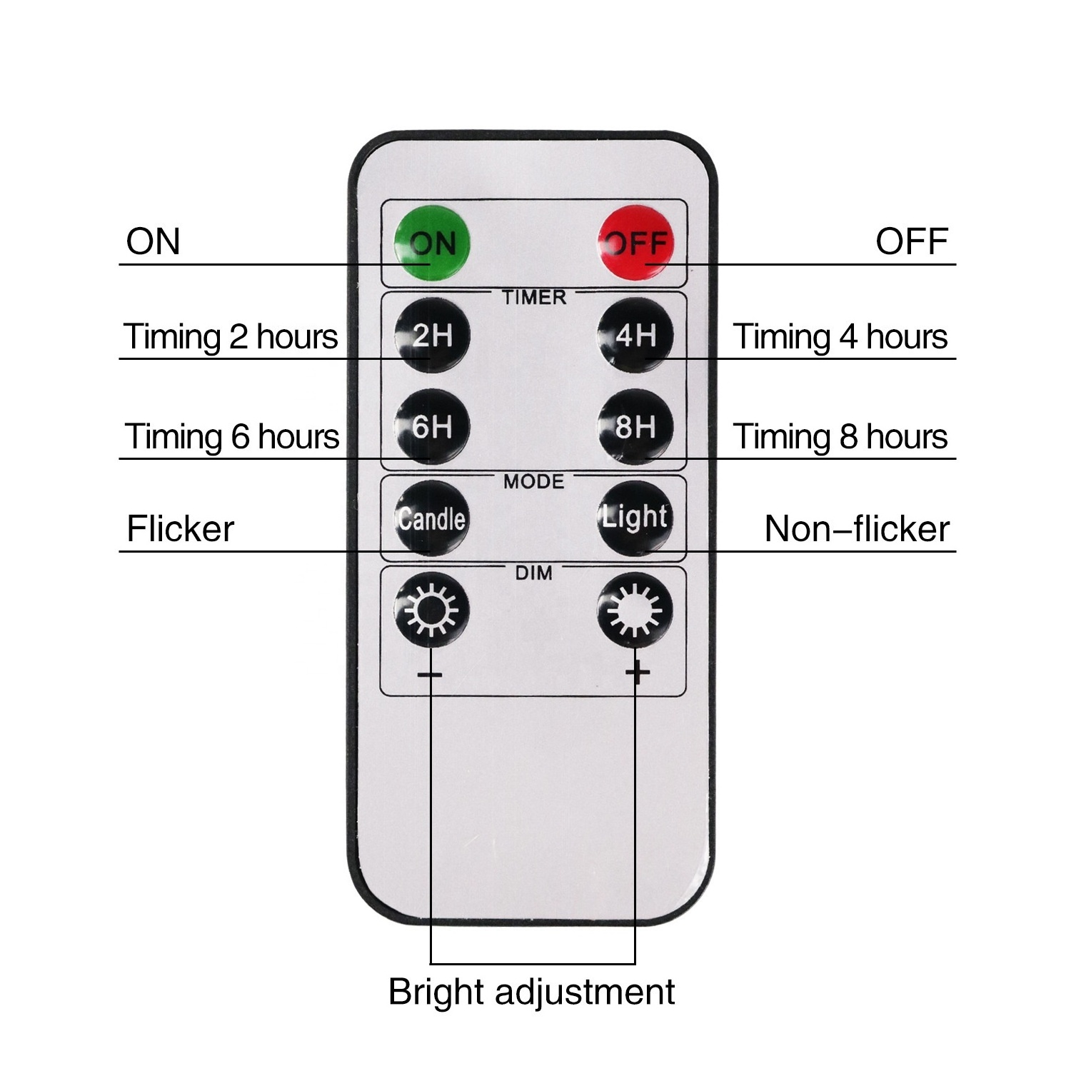 New electronic candle 10 key remote control timing simulation luminous candle LED electronic candle factory wholesale