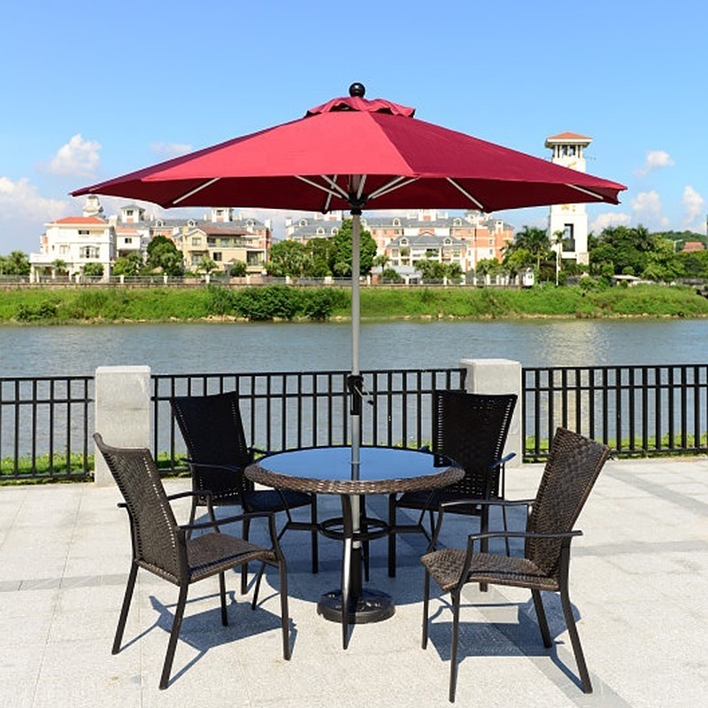 JOY Hot New Garden hotel sun umbrella restaurant cafe aluminum alloy center column umbrella double top outdoor sunshade umbrella