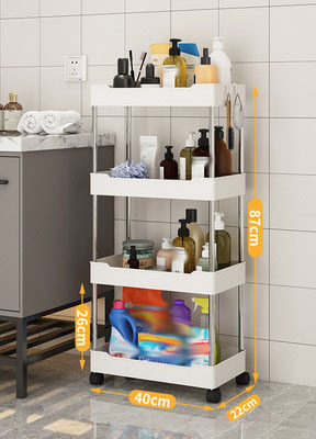 Multilayer Save Space Plastic  Crack Shelf Kitchen Narrow Storage Racks Bathroom Removable Rack  Kitchen Organizer