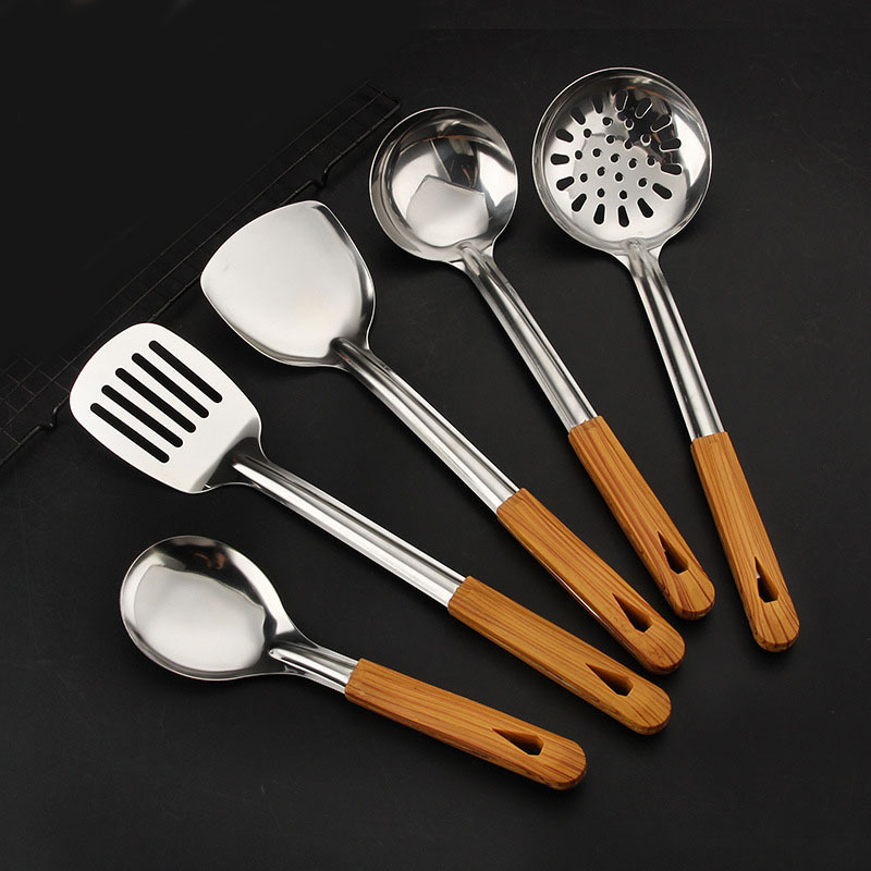 Manufacturer's supply of stainless steel kitchen utensils extended and thickened kitchen set of 7 pieces