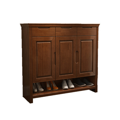 JOY best selling solid wood shoe cabinet large capacity living room shoe storage cabinet wooden shoe rack