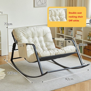 JOY 2023  Hot Cheap Lazy Sofa Rocking Chair Adult Lunch Lounge Chair Home Balcony Living Room Backrest Leisure Lounge Chair