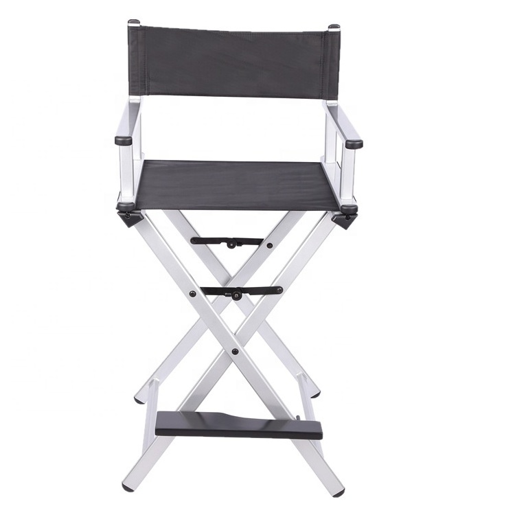 Professional Custom OEM Director Makeup Pool Chairs Minimalist Frame Folding Chair with Headrest Portable Durable Aluminum Metal