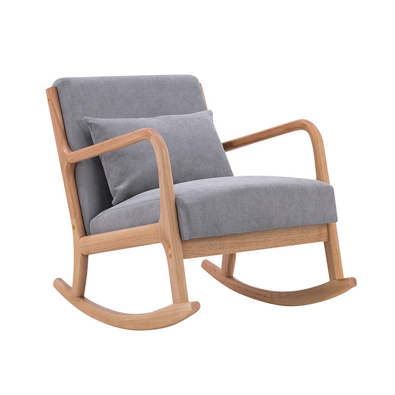 JOY new solid wood Nordic design rocking chair lazy sofa single recliner living room relaxation chair