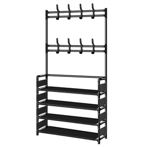 JOY's best-selling metal hanging clothes hats shoe racks household multifunctional carbon steel pipe storage racks