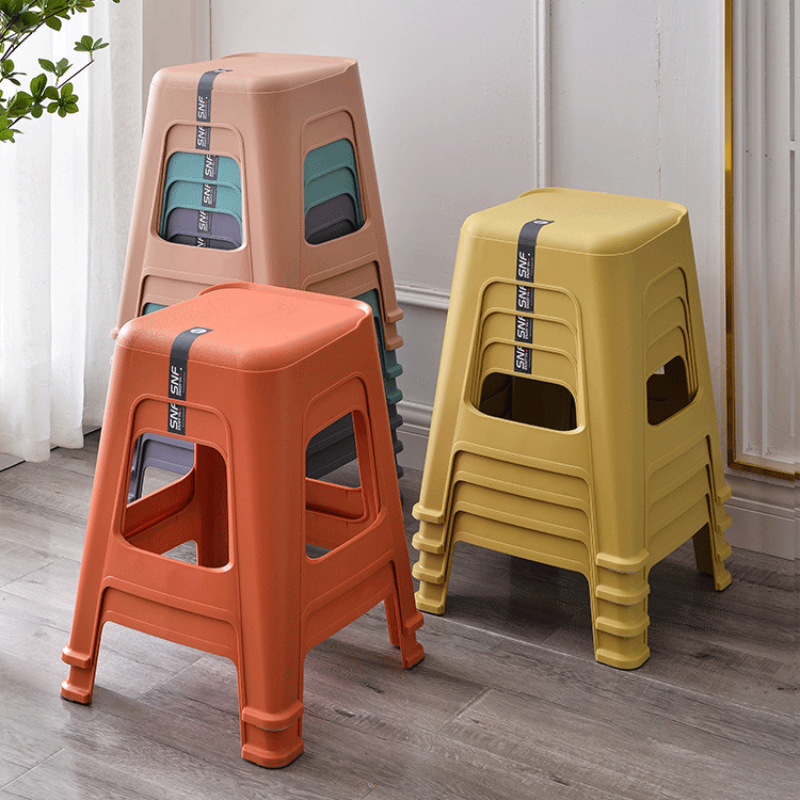 Nordic dining chairs living rooms cured plastic stools thickened household high stools rubber benches chairs wholesale