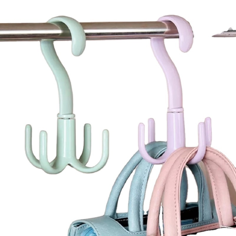 Wholesale space-saving rotating coat rack hooks closet closet shoe laces scarf hangers