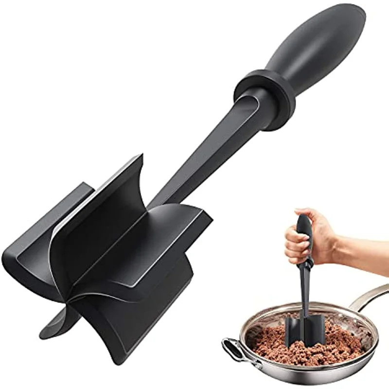 Meat Chopper Heat Resistant Meat Chopper with Non-slip Handle Nylon Meat Masher Multifunctional Hamburger Chopper Beef Masher