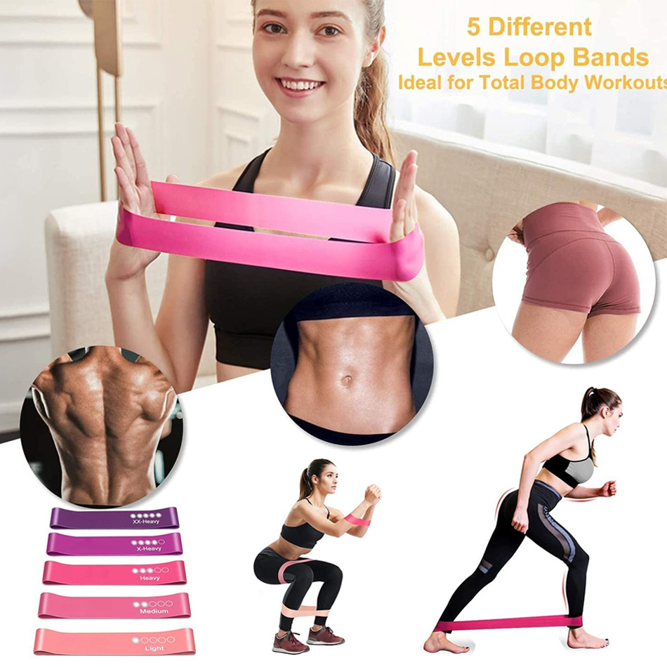 Fitness elastic band family training yoga exercise resistance band stretching Pilates cross fitness equipment