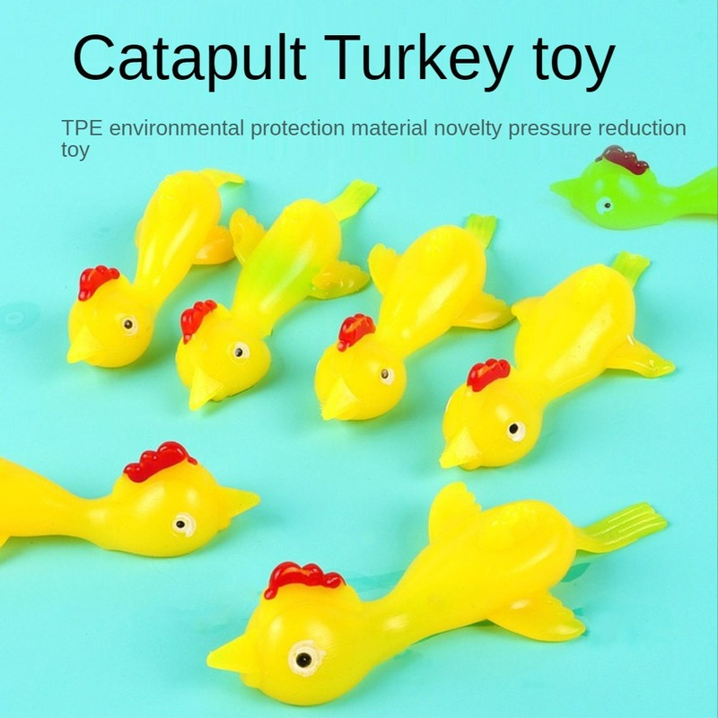 Fun and Tricky Slingshot Chick Practice Chicken Elastic Flying Finger Birds Sticky DecompressionToy