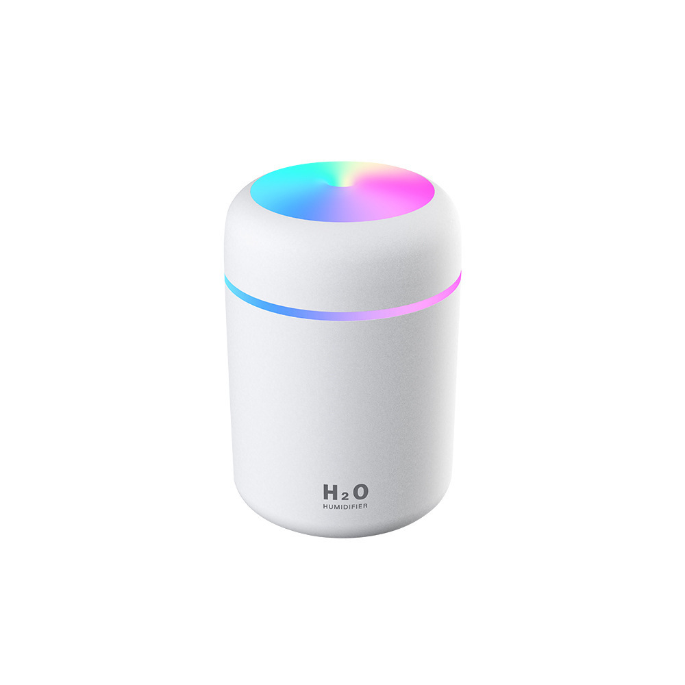 USB Cool Mist Sprayer Portable 300ml Electric Air Humidifier Aroma Oil Diffuser with Colorful Night Light for Home Car