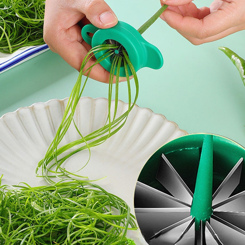 New Green Onion Easy Slicer Shredder Plum Blossom Cut Green Onion Wire Drawing Kitchen Superfine Vegetable Shredder