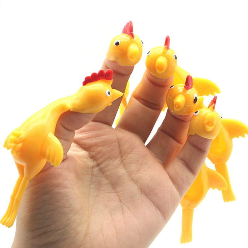 Fun and Tricky Slingshot Chick Practice Chicken Elastic Flying Finger Birds Sticky DecompressionToy