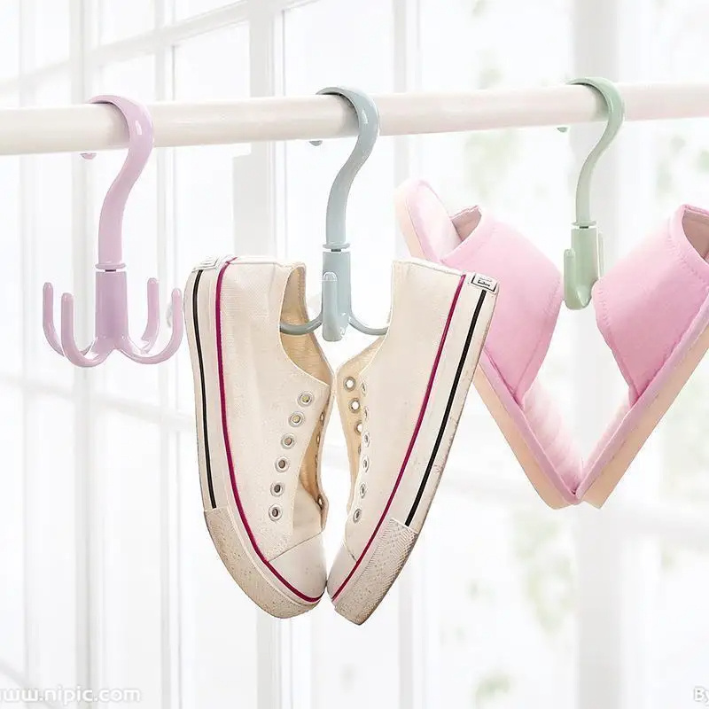 Space Saving Rotated Hanger Hooks Wardrobe Clothes Rack Hanger Organizer Bag Hanger Shoes Belt Scarf Hanging Rack Closet