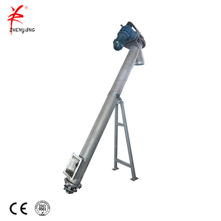 Small grain screw augers conveyor with hopper