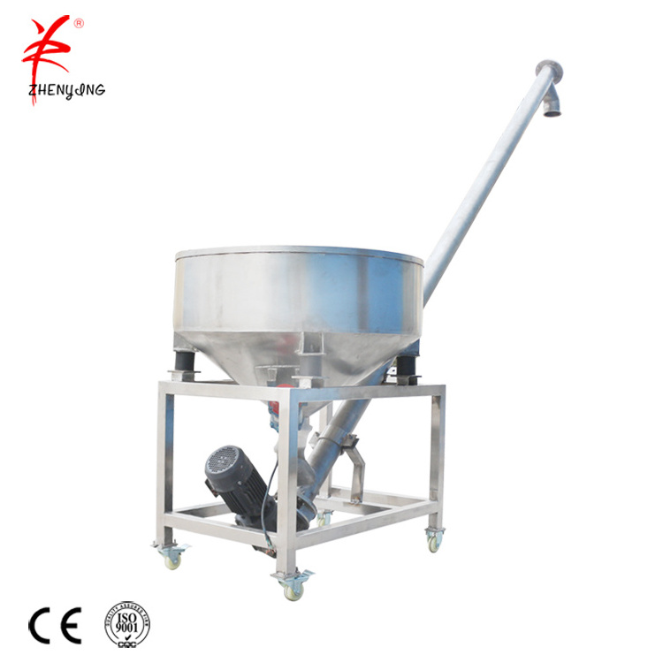 Stainless steel screw feeder conveyor square hopper for coffee powder