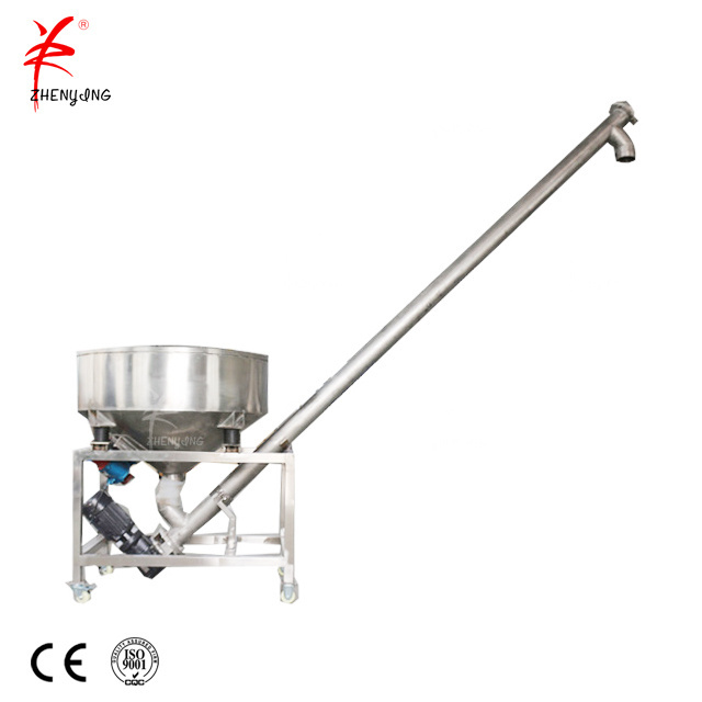 Stainless steel screw feeder conveyor square hopper for coffee powder