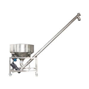 Small grain screw augers conveyor with hopper