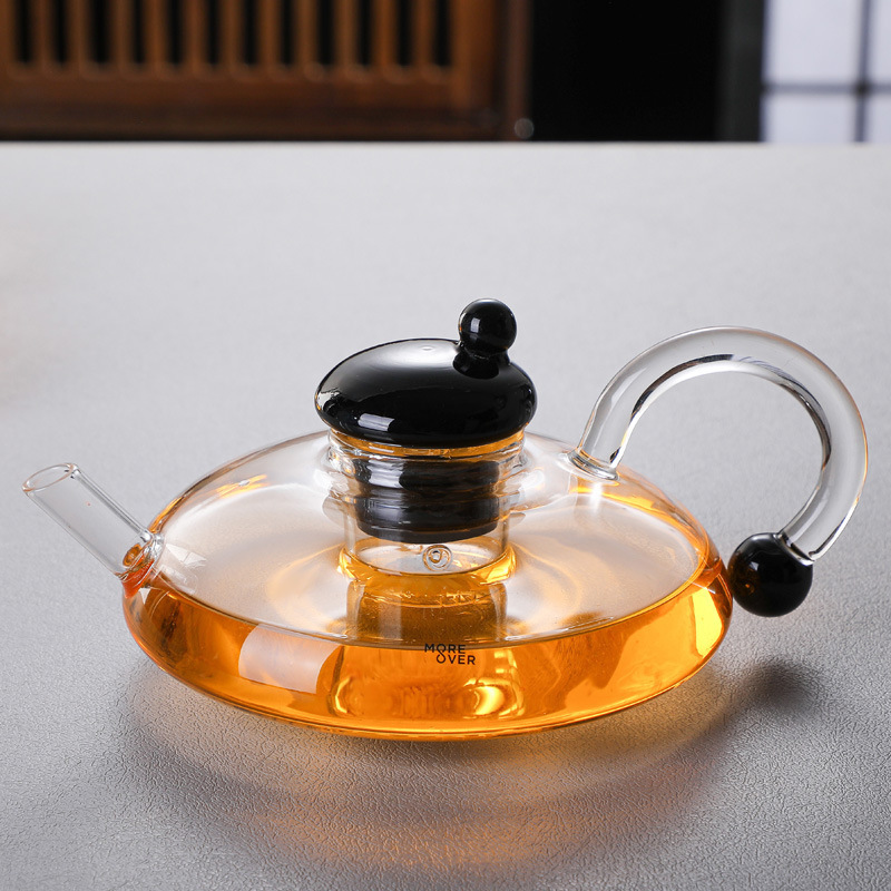 600ml HOT SALES hand made heat resistant borosilicate glass teapot glass tea set glass pot