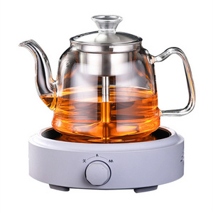 High Borosilicate Glass Teapot with Strainer Clear Multiple  Glass Tea Maker Stovetop Safe Tea Kettle