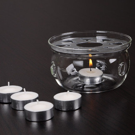 Eco-friendly Tealight candle use borosilicate glass teapot warmer stand