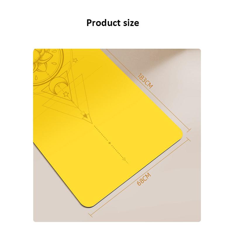 Non slip Custom laser logo Natural PU Rubber Yoga