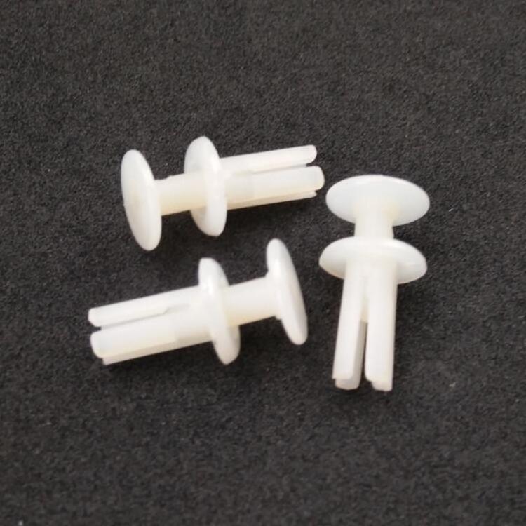 White Plastic Nylon Push-In Rivets Flat Head Fastener Snap Rivets SR3055