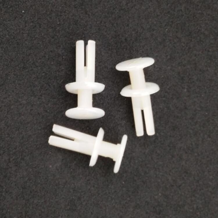 White Plastic Nylon Push-In Rivets Flat Head Fastener Snap Rivets SR3055