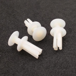 White Plastic Nylon Push-In Rivets Flat Head Fastener Snap Rivets SR3055