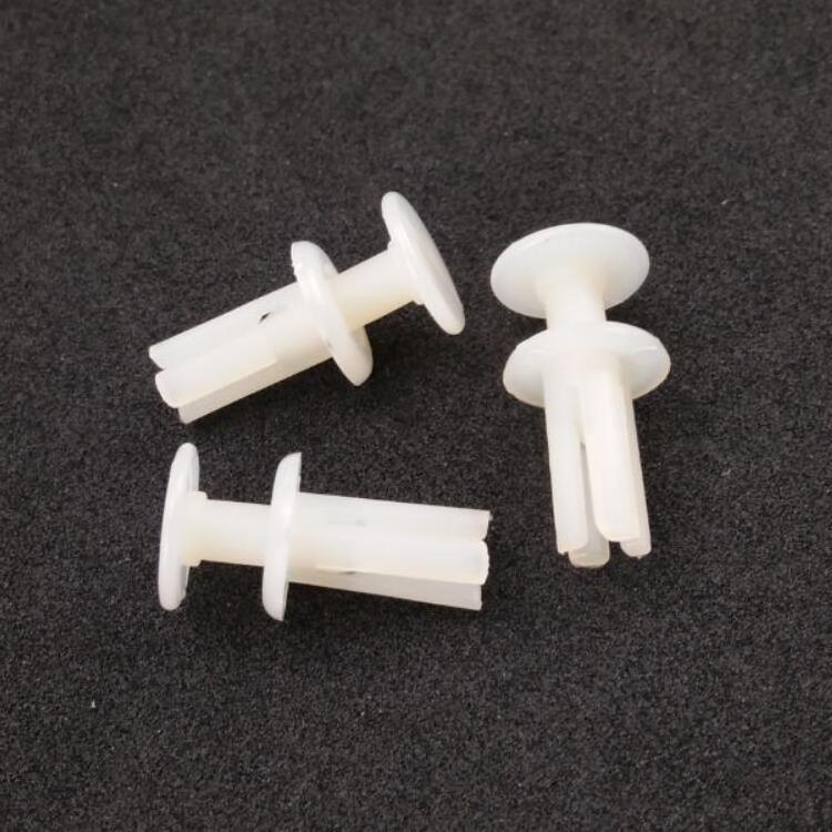 White Plastic Nylon Push-In Rivets Flat Head Fastener Snap Rivets SR3055