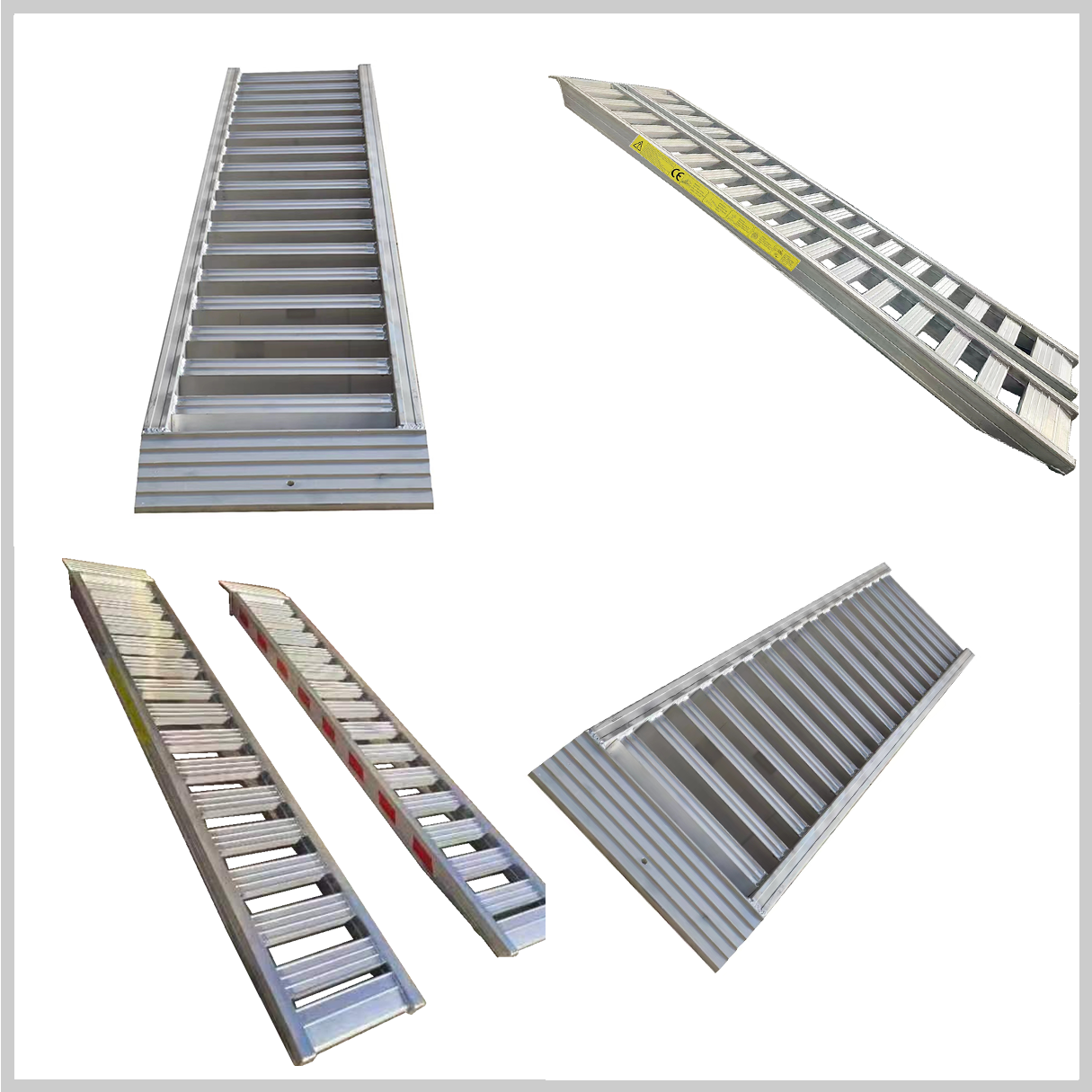 Heavy Duty Aluminum Loading Ramps Used For Rubber Tracked Van Lorry pickup