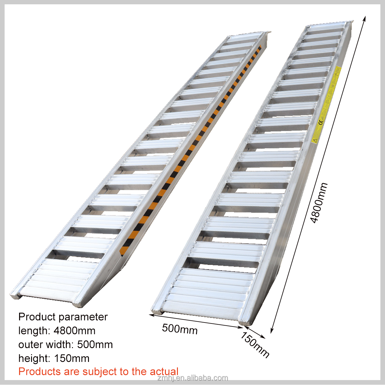 4.8 meter 5 ton DXP aluminum truck ramps  Lorry trailer ramps aluminum