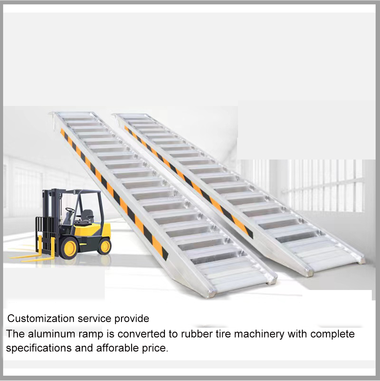 Heavy Duty Aluminum Loading Ramps Used For Rubber Tracked Van Lorry pickup