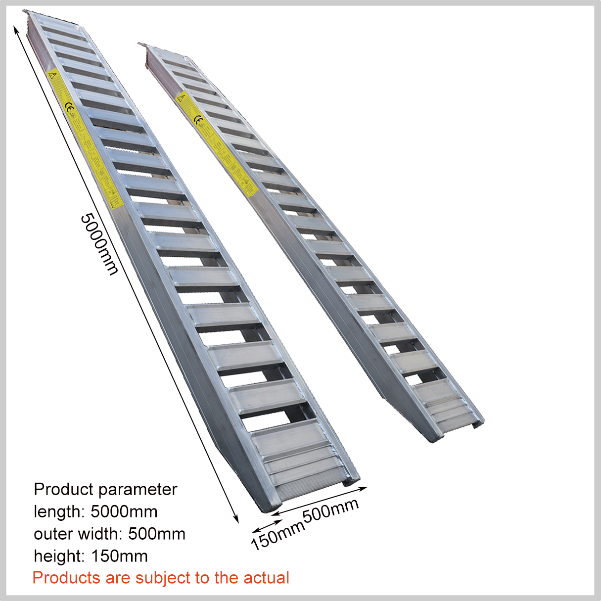 Customization Lightweight Aluminium  Ramps for Steel Wheelchair Mobility Scooter  Van and Car