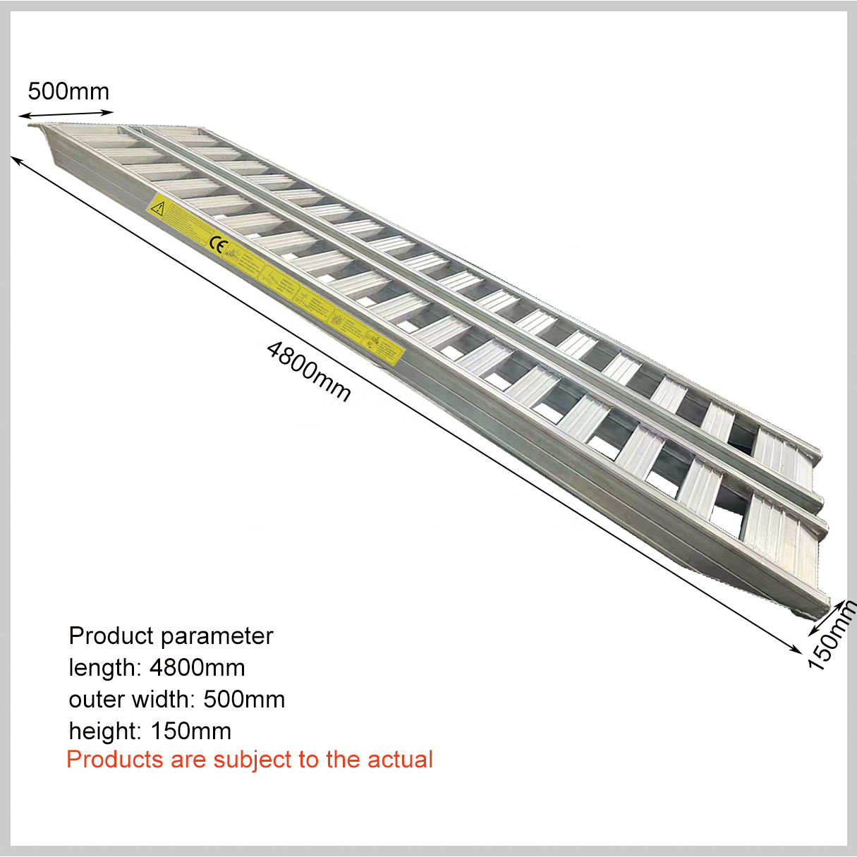 4.8 meter  Factory wholesale Aluminum Ramps rampes