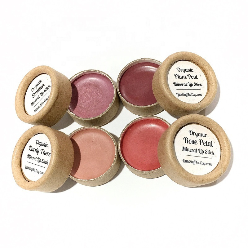 Eco Friendly Cardboard Lip Gloss Container Round Shape Cardboard Box 15ml Factory Price Lip Balm Paper Container