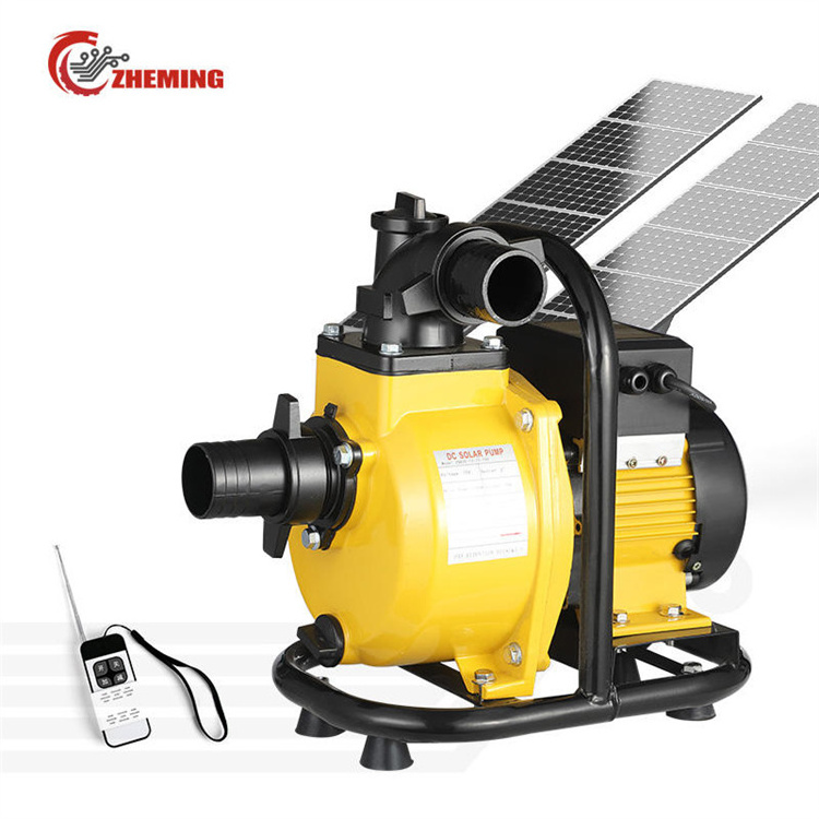 Zheming 2 Inch 1Hp Dc48V Irrigation Surface Solar Water Pumps Land Pump For Agriculture Irrigation