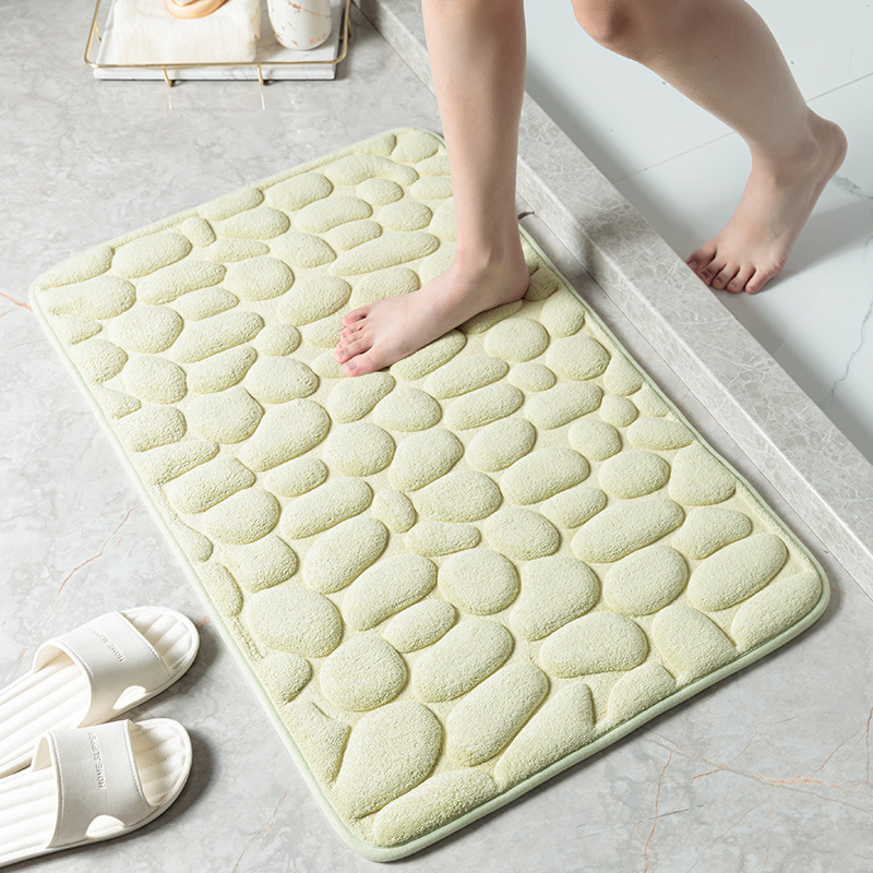 Ultra Soft Water Absorb Memory Foam Customize Bath Mat Quick Drying Stone Bath Mat Bath Mat Ultra Soft Non Slip