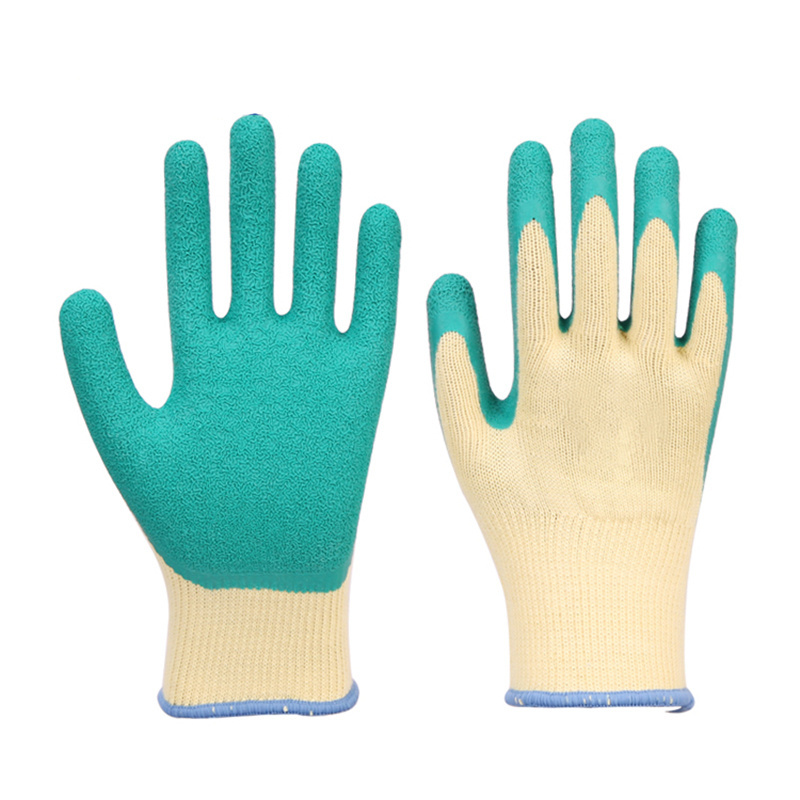 ZMSAFETY 10G Oil Resistant Latex Work Handschuhe Wrinkle Rubber Coated Antiskid Eldiven Abrasion Safety Hand Gloves