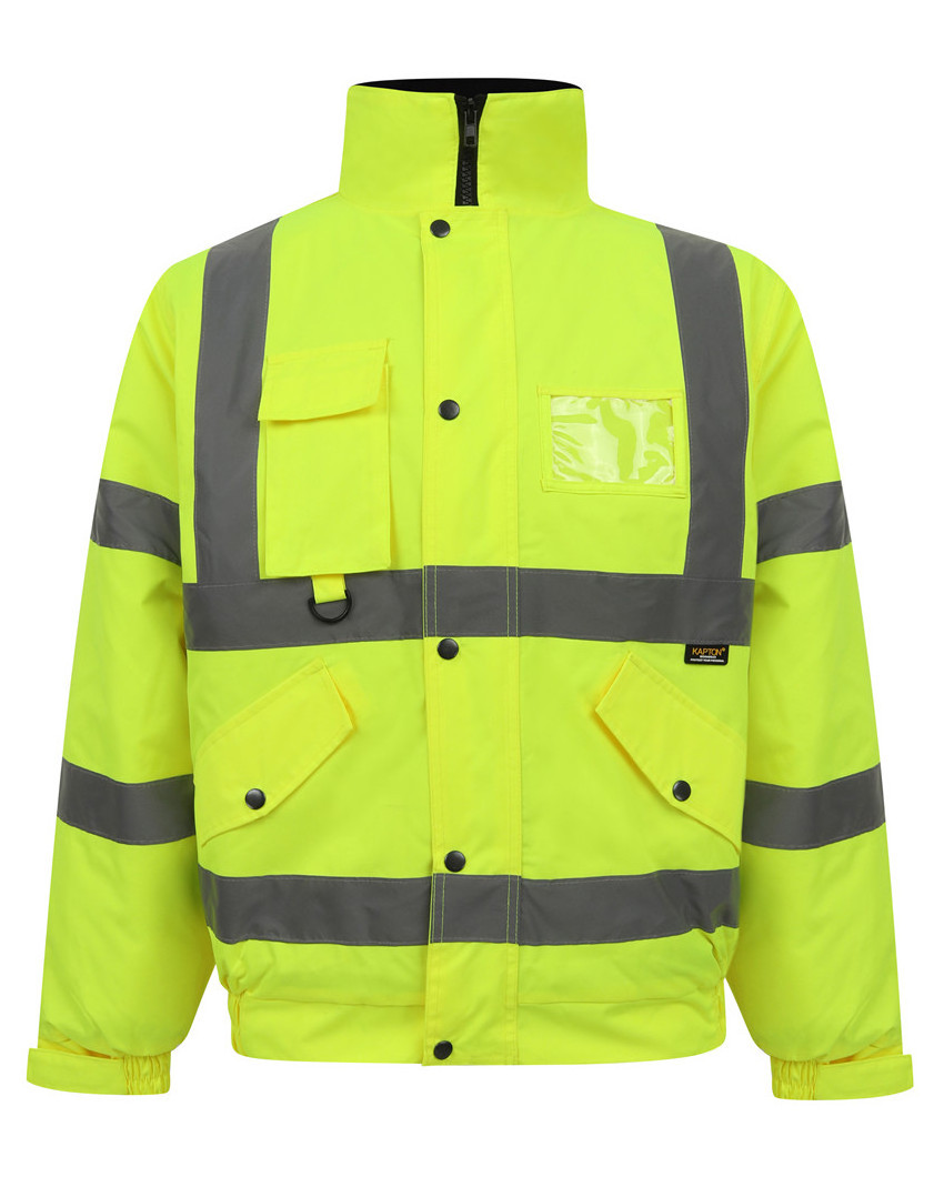 High Visibility Reflective Winter Safety Jacket Insulated Parka Work Jacket Men Winter Waterproof Reflective Winter Jacket