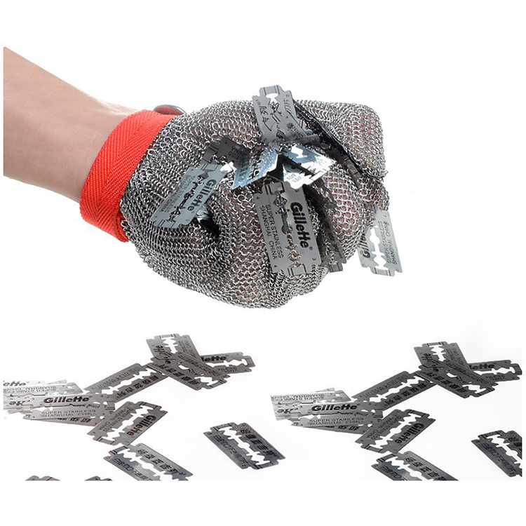 Anti Cut Stainless Steel Ring Gloves for Cutting Meat Safety Gloves Anti-cut Butcher Gloves Stainless Steel