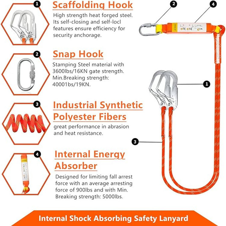 Fall Protection Roofing Harness Full Body Safety Harness Belt Men For Construction Safety Harness For Work At Height