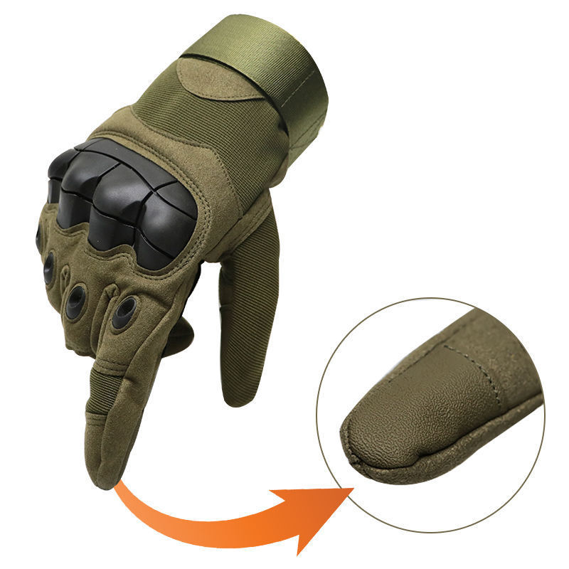 Customized logo anti impact shock proof synthetic leather shooting combat outdoor climbing tactical gloves