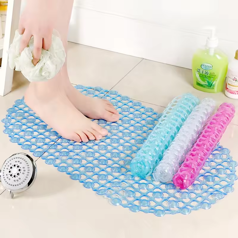 PVC Bath Tub Mats Non-Slip Bathroom Toilet Shower Mats Bath Hotel Household Plastic Rubber Bath Tub Mats