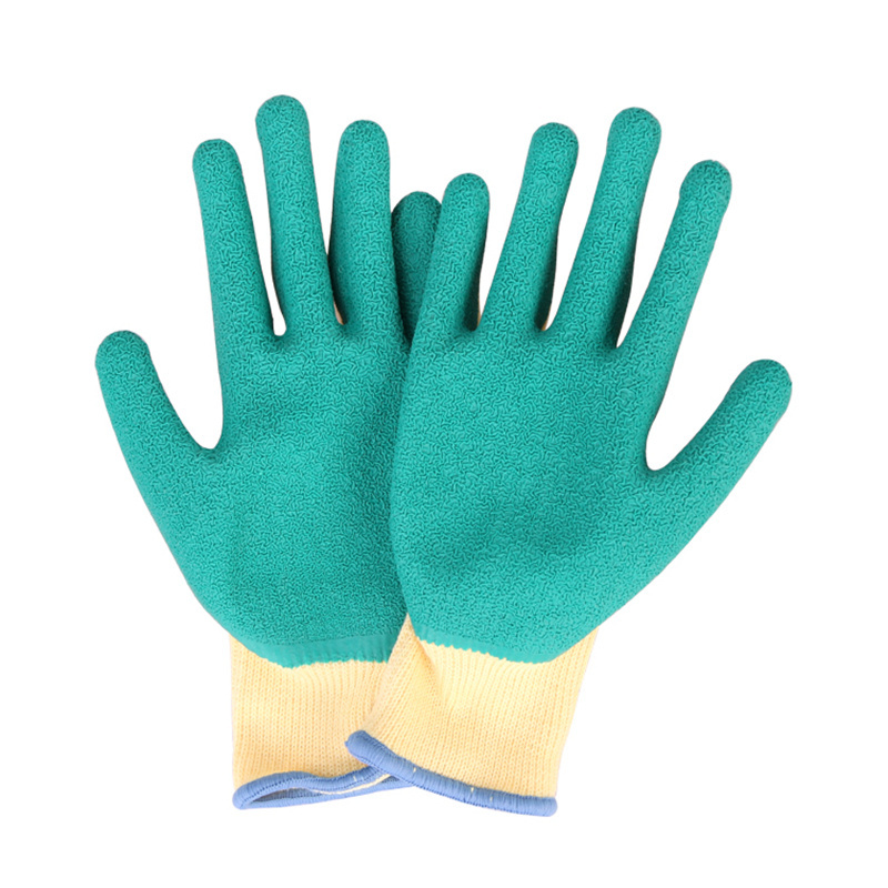 ZMSAFETY 10G Oil Resistant Latex Work Handschuhe Wrinkle Rubber Coated Antiskid Eldiven Abrasion Safety Hand Gloves