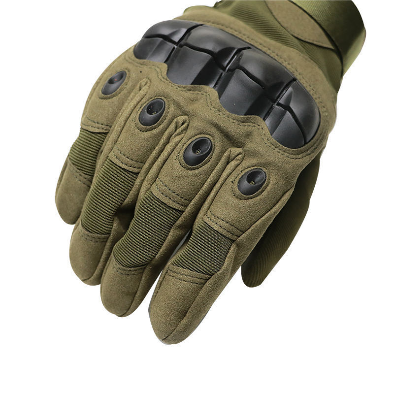 Customized logo anti impact shock proof synthetic leather shooting combat outdoor climbing tactical gloves