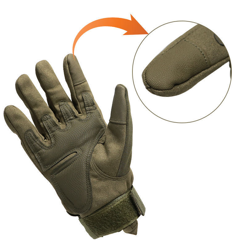 Customized logo anti impact shock proof synthetic leather shooting combat outdoor climbing tactical gloves